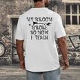 Teacher Witch Halloween My Broom Broke So Now I Teach For Men Women Men's Back Print T-Shirt, funny design