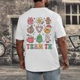 Team TK Teacher Christmas Groovy Smile Face Girl Boy Kid TK Men's Back Print T-Shirt, funny design Team TK Teacher Christmas Groovy Smile Face Girl Boy Kid TK Men's Back Print T-Shirt, funny design