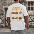 Thankful Syllables Teacher Thanksgiving Educational Kids Men's Back Print T-Shirt, funny design