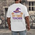 This Is My Tired Teacher Costume Halloween Premium Tri-Blend Men's Back Print T-Shirt, funny design This Is My Tired Teacher Costume Halloween Premium Tri-Blend Men's Back Print T-Shirt, funny design