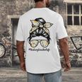 History Teacher Messy Bun Life Hair Glasses Men's Back Print T-Shirt, funny design History Teacher Messy Bun Life Hair Glasses Men's Back Print T-Shirt, funny design
