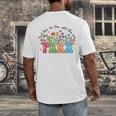 Wildflower Para Floral Paraprofessional Paraeducator Teacher Men's Back Print T-Shirt, funny design