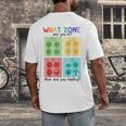 What Zone Are You In How Are You Feeling Teacher Men's Back Print T-Shirt, funny design What Zone Are You In How Are You Feeling Teacher Men's Back Print T-Shirt, funny design