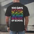 100 Days Of School Heart Love Teacher Or Student 100th Day Men's Back Print T-Shirt, gift for family, gift for coworker