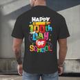100th Day Of School Teachers Kids Child Happy 100 Days Men's Back Print T-Shirt, gift for family, gift for coworker
