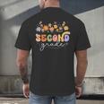 2nd Second Grade Teacher Wildflower Back To School Floral Men's Back Print T-Shirt, gift for family, gift for coworker