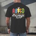 4th Grade Rocks ABCD Back To School Rock Teachers Men's Back Print T-Shirt, gift for family, gift for coworker
