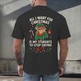 6-7 Students Saying 67 Xmas Six Seven Teacher Christmas Men's Back Print T-Shirt, gift for family, gift for coworker