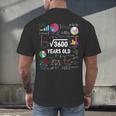 60 Year Old Math Teacher Square Root Of 3600 60th Birthday Men's Back Print T-Shirt, gift for family, gift for coworker 60 Year Old Math Teacher Square Root Of 3600 60th Birthday Men's Back Print T-Shirt, gift for family, gift for coworker