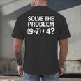 67 Meme PEMDAS Math Teacher Brainrot Elementary Joke Men's Back Print T-Shirt, gift for family, gift for coworker