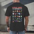 ABC School Nurse Alphabet Student Teacher Health Worker Men's Back Print T-Shirt, gift for family, gift for coworker