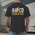 ABCD Kindergarten Rocks Pencil Lightning Students Teachers Men's Back Print T-Shirt, gift for family, gift for coworker