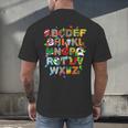 ABCs Learning Kindergarten Teacher Christmas Lights Alphabet For Men Women Kids Men's Back Print T-Shirt, gift for family, gift for coworker
