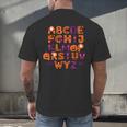 ABCs Learning Kindergarten Teacher Halloween Alphabet Men's Back Print T-Shirt, gift for family, gift for coworker