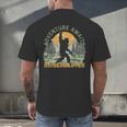 Adventure Awaits Bigfoot Teacher Kindergarten Back To School Men's Back Print T-Shirt, gift for family, gift for coworker Adventure Awaits Bigfoot Teacher Kindergarten Back To School Men's Back Print T-Shirt, gift for family, gift for coworker