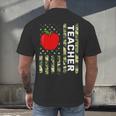 American Flag Camouflage Teacher Patriotic 4th Of July Men's Back Print T-Shirt, gift for family, gift for coworker