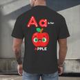 A Is For Apple Pre-K Kindergarten Teacher Student Men's Back Print T-Shirt, gift for family, gift for coworker A Is For Apple Pre-K Kindergarten Teacher Student Men's Back Print T-Shirt, gift for family, gift for coworker
