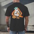 Art Teacher Painting Brushes Retro Pumpkin Ghost Artist Men's Back Print T-Shirt, gift for family, gift for coworker Art Teacher Painting Brushes Retro Pumpkin Ghost Artist Men's Back Print T-Shirt, gift for family, gift for coworker