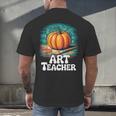 Art Teacher Pumpkin Painting Halloween Costume Men's Back Print T-Shirt, gift for family, gift for coworker