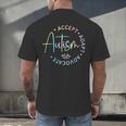 Autism Awareness Accept Adapt Advocate Autism Mom Teacher Men's Back Print T-Shirt, gift for family, gift for coworker