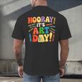 Back To School Hooray It's Art Day Art Teacher Artist Men's Back Print T-Shirt, gift for family, gift for coworker Back To School Hooray It's Art Day Art Teacher Artist Men's Back Print T-Shirt, gift for family, gift for coworker