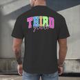 Back To School Neon Checkered Third Grade Colorful Teacher Men's Back Print T-Shirt, gift for family, gift for coworker Back To School Neon Checkered Third Grade Colorful Teacher Men's Back Print T-Shirt, gift for family, gift for coworker