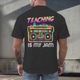 Back To School Retro Teaching Is My Jam 80s Teacher Boombox Men's Back Print T-Shirt, gift for family, gift for coworker Back To School Retro Teaching Is My Jam 80s Teacher Boombox Men's Back Print T-Shirt, gift for family, gift for coworker