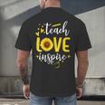 Back To School Teach Love And Inspire Teacher Sunflower Men's Back Print T-Shirt, gift for family, gift for coworker