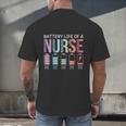 Battery Life Of A Nurse School Teacher Appreciation Men's Back Print T-Shirt, gift for family, gift for coworker