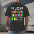Battery Life Of a Preschool School Teacher School Week Men's Back Print T-Shirt, gift for family, gift for coworker Battery Life Of a Preschool School Teacher School Week Men's Back Print T-Shirt, gift for family, gift for coworker