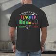 Battery Life Of A School Teacher Monday To Friday For Men Women Men's Back Print T-Shirt, gift for family, gift for coworker