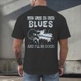 Blues Music Band Lover Vintage Guitar Teacher Blues Men's Back Print T-Shirt, gift for family, gift for coworker