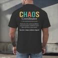 Chaos Coordinator Teacher Coworker Boss Appreciation Men's Back Print T-Shirt, gift for family, gift for coworker