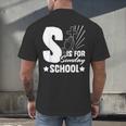 Christian Teacher S Is For Sunday School Essentials Men's Back Print T-Shirt, gift for family, gift for coworker