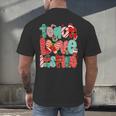 Christmas Coquette Bow Teacher Teach Love Inspire Men's Back Print T-Shirt, gift for family, gift for coworker
