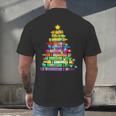 Christmas Tree Made Of Crayons School Teacher Life Student Men's Back Print T-Shirt, gift for family, gift for coworker Christmas Tree Made Of Crayons School Teacher Life Student Men's Back Print T-Shirt, gift for family, gift for coworker