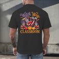 Way To Classroom Halloween Witch Three Cute Sloths Teacher Men's Back Print T-Shirt, gift for family, gift for coworker