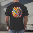 Colorful Brain Art Teacher Artist Painter Student Men's Back Print T-Shirt, gift for family, gift for coworker