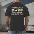 Communication Looks Different Tee Shirt Kids -Adults Teacher Animal Print Small Short Sleeve Classic Fit Crew Neck Polyester 100 Men's Back Print T-Shirt, gift for family, gift for coworker