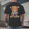 All The Cool Lions Are Reading Lion Teacher Men Women Kids Men's Back Print T-Shirt, gift for family, gift for coworker