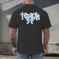 Coquette Bow Teach Teacher Happy First Day Back To School Men's Back Print T-Shirt, gift for family, gift for coworker Coquette Bow Teach Teacher Happy First Day Back To School Men's Back Print T-Shirt, gift for family, gift for coworker