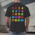 Counting 1-10 Learn To Count Number School Kids Teacher Men's Back Print T-Shirt, gift for family, gift for coworker