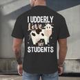 Cow Teacher Lover Men's Back Print T-Shirt, gift for family, gift for coworker
