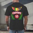 Crayon Box Fun Teacher Student Crayon Squad Halloween 2022 Men's Back Print T-Shirt, gift for family, gift for coworker