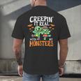 Creepin It Real Monster School Teacher Principal Halloween Men's Back Print T-Shirt, gift for family, gift for coworker