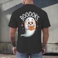 Cute Ghost Book Reading Halloween Teacher Men's Back Print T-Shirt, gift for family, gift for coworker Cute Ghost Book Reading Halloween Teacher Men's Back Print T-Shirt, gift for family, gift for coworker