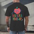 Cute Maestra Teacher Men's Back Print T-Shirt, gift for family, gift for coworker