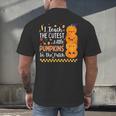 Cute Teacher Halloween For Women Men Teacher Pumpkin Men's Back Print T-Shirt, gift for family, gift for coworker