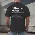 Difference Maker Definition Vintage Teachers Mom Boss Women Men's Back Print T-Shirt, gift for family, gift for coworker Difference Maker Definition Vintage Teachers Mom Boss Women Men's Back Print T-Shirt, gift for family, gift for coworker