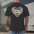 Drama Teacher Heart Pumpkin Ghost Halloween Kids Men's Back Print T-Shirt, gift for family, gift for coworker